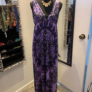 Gorgeous Anthropologie Nieves Lavi Purple Boho Maxi Dress